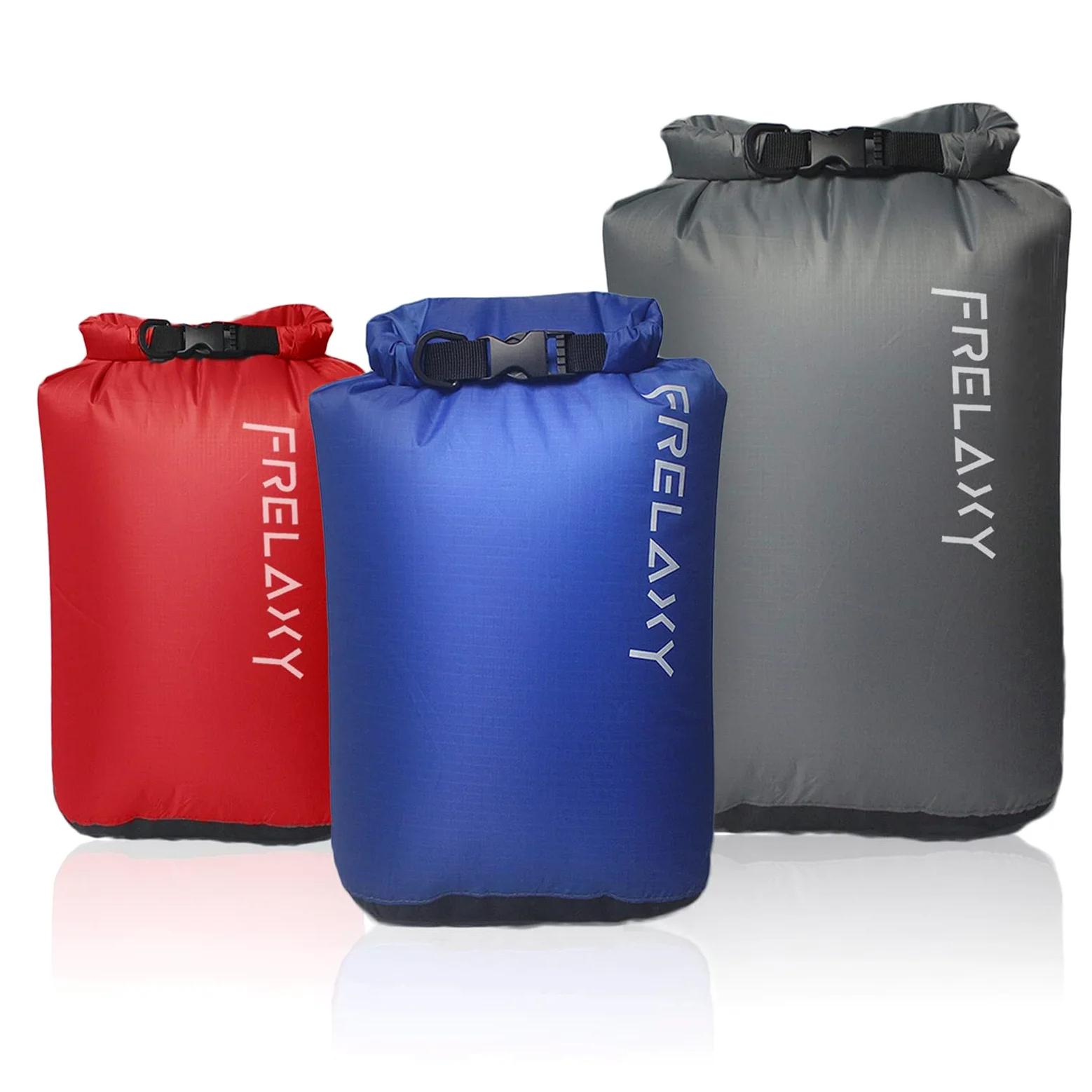 Frelaxy Bolsa Seca de 3 Unidades / 5 Unidades, Ultraligera, Bolsas para Exteriores Que Mantienen el Equipo seco para Senderismo, mochileros, Kayak, Camping, natación, navegación