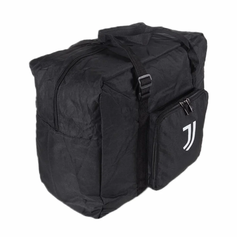 Bolsa de Viaje Plegable Producto Oficial Juventus, Negro, Bolsa Plegable para Guardar en la Maleta y Usar Cuando Sea Necesario