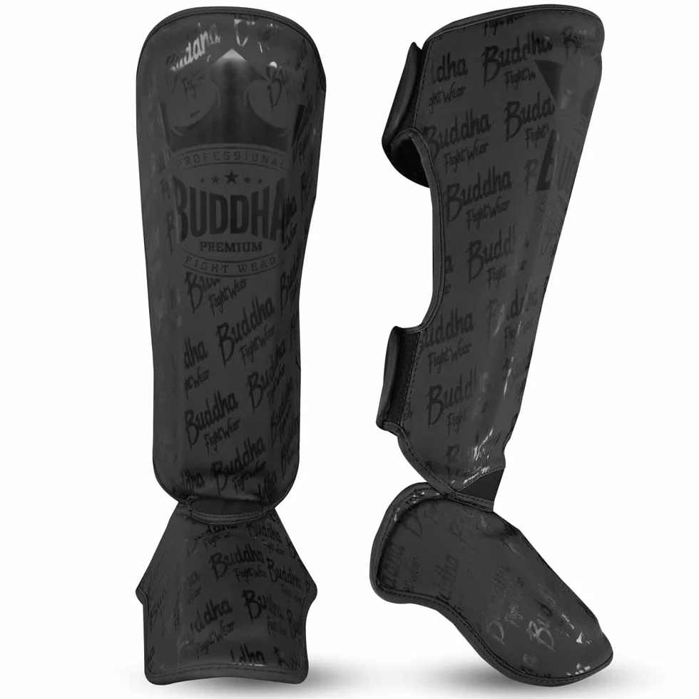 Espinilleras Muay Thai MMA Kick Boxing Epic Piel Sintética Costuras Reforzadas