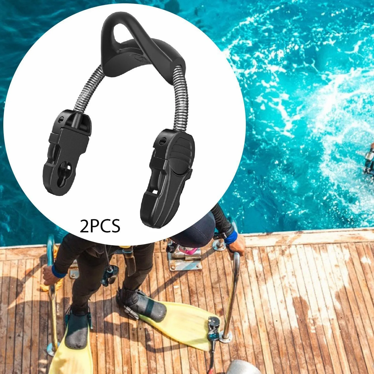 2 Piezas Correas de Aletas de Goma para Reemplazo de Flippers Hebillas de Liberación Rápida Material Flexible y Resistente Ajuste Universal para