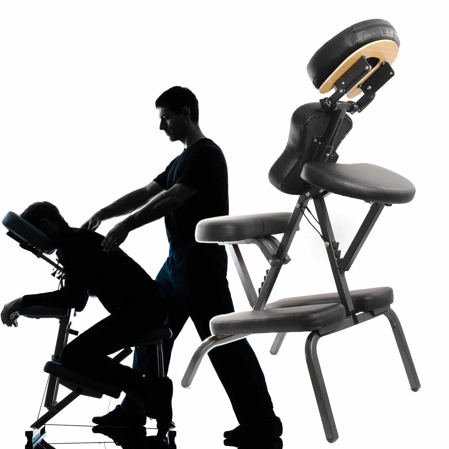 Silla de Masaje Plegable 200kg Reposacabezas Accesorio Fisioterapia