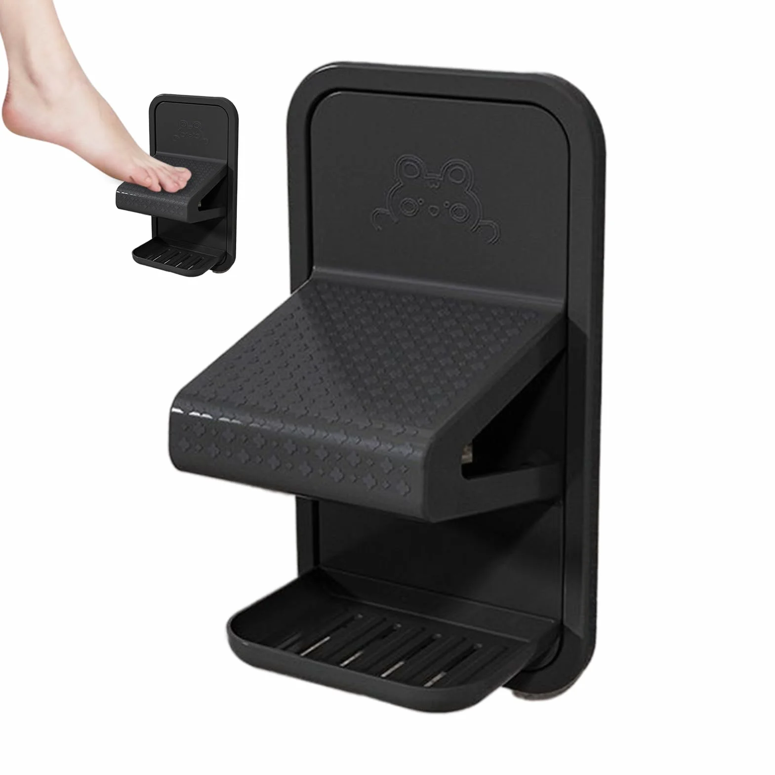 Shower Foot Rest PP 21.5x11x9.2cm Leg Shaving Footstool With Tray Wall Bathroom Accessory