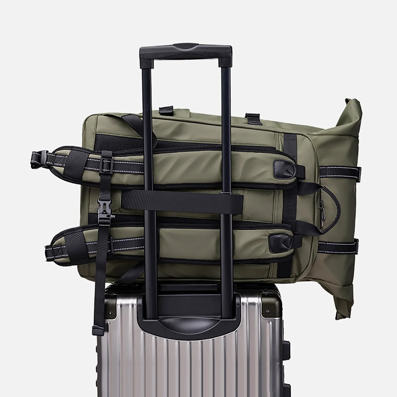 TY&WJ Mochila De Senderismo 40L Rolltop Impermeable, Mochila De Viaje con Compartimento para Portátil De 15.6 Pulgadas, Mochila De Trekking Camping Multiusos