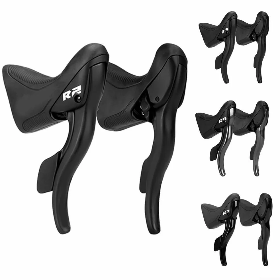 Para LTWOO R2 R3 R5 R7 Kit de palanca de cambios de bicicleta de carretera Aleación de aluminio y ABS Juego de palanca de cambios de bicicleta con cables para transmisión de 7 a 9