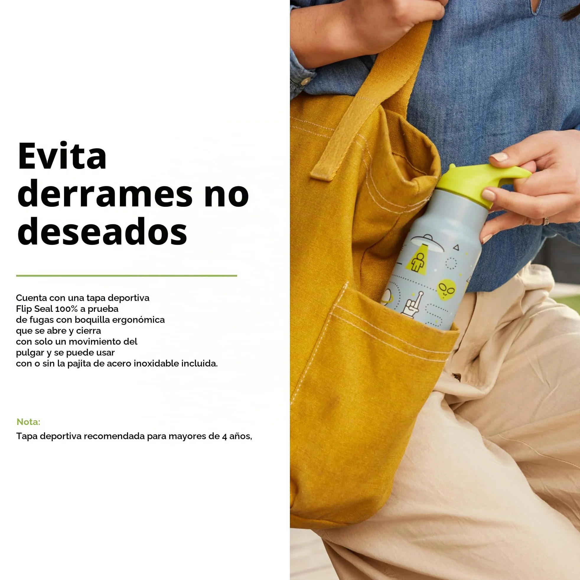 Klean Kanteen Termo para niños, 355 ml, acero inoxidable, tapa deportiva con pajita, color azul y verde