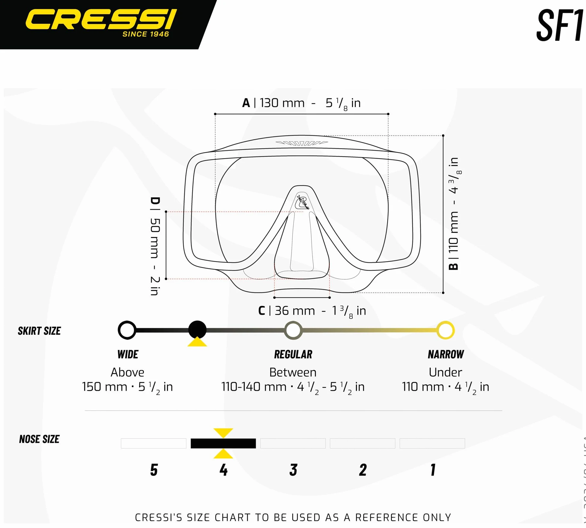 Cressi SF1 Plata