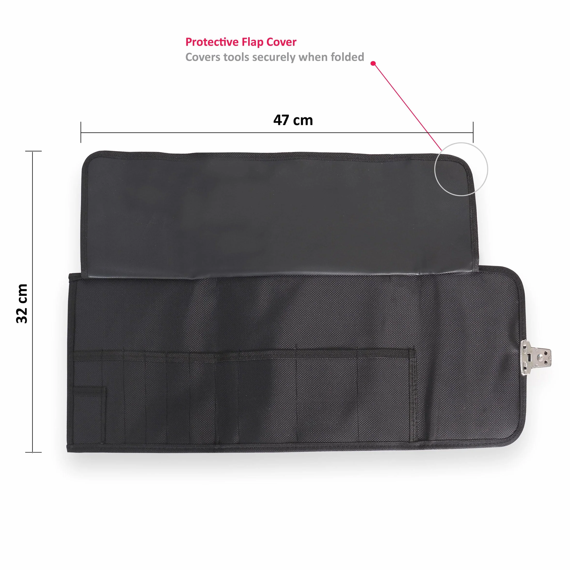 Estuche para cuidado de los pies, bolsa vacía para manicura y pedicura, Negro, 13 x 19 cm