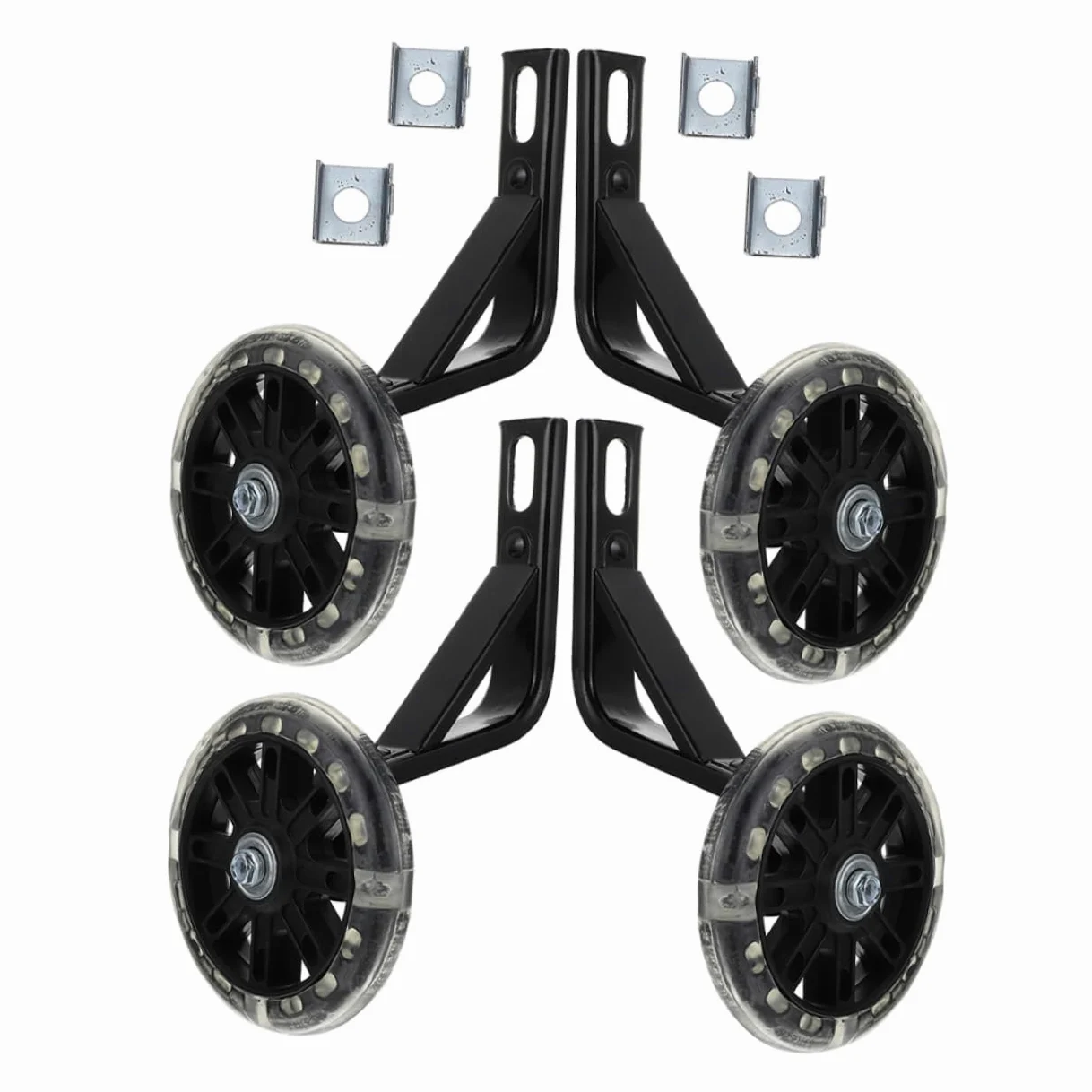Toddmomy Rueda de Entrenamiento para Niños, 2 Pares, Acero al Carbono | Desmontable, Alta Resistencia, Pu, para Bici Infantil, Lote de Cuatro Piezas