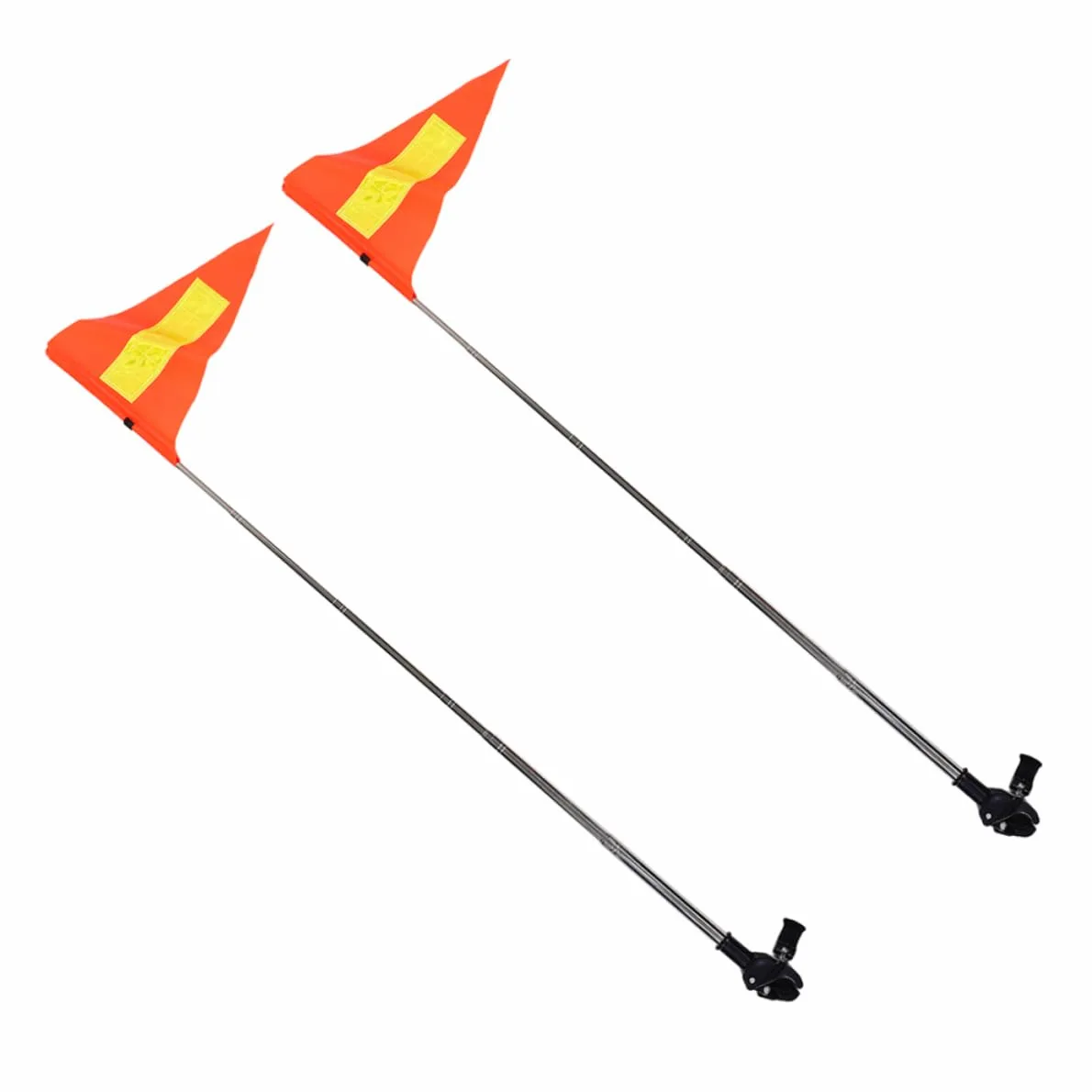 Anneome 2piezas Bandera De Seguridad Reflectante para Cochecitos Carritos De Golf y Sillas De Ruedas Unidades con Telescópico para Exterior y Alta Visibilidad
