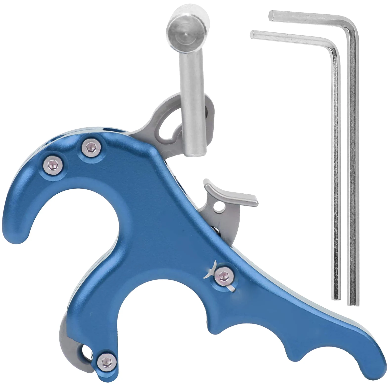 Liberador de Ayuda de Arco Compuesto, Ayuda de Liberación de Tiro con Arco de Liberación de Pulgar para Accesorio de Arco Compuesto (Azul)