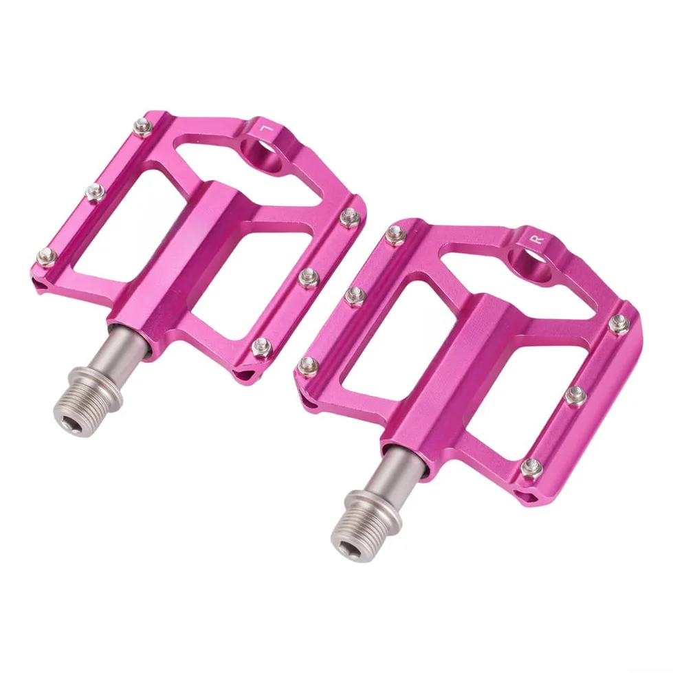 Pedales de bicicleta de montaña de 3 rodamientos, pedales de ciclismo antideslizantes, pedales para la mayoría de bicicletas, pedales plegables compactos para almacenamiento