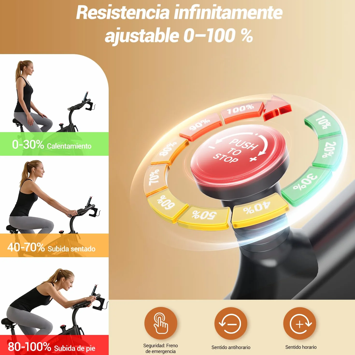 UMAY Bicicleta estática plegable, 5 en 1Bicicleta spinning profesional con Resistencia Magnética de 16 Niveles, Bicicleta estatica plegable para el hogar Bici de Sala con Asiento Cómodo, Máx 136 kg