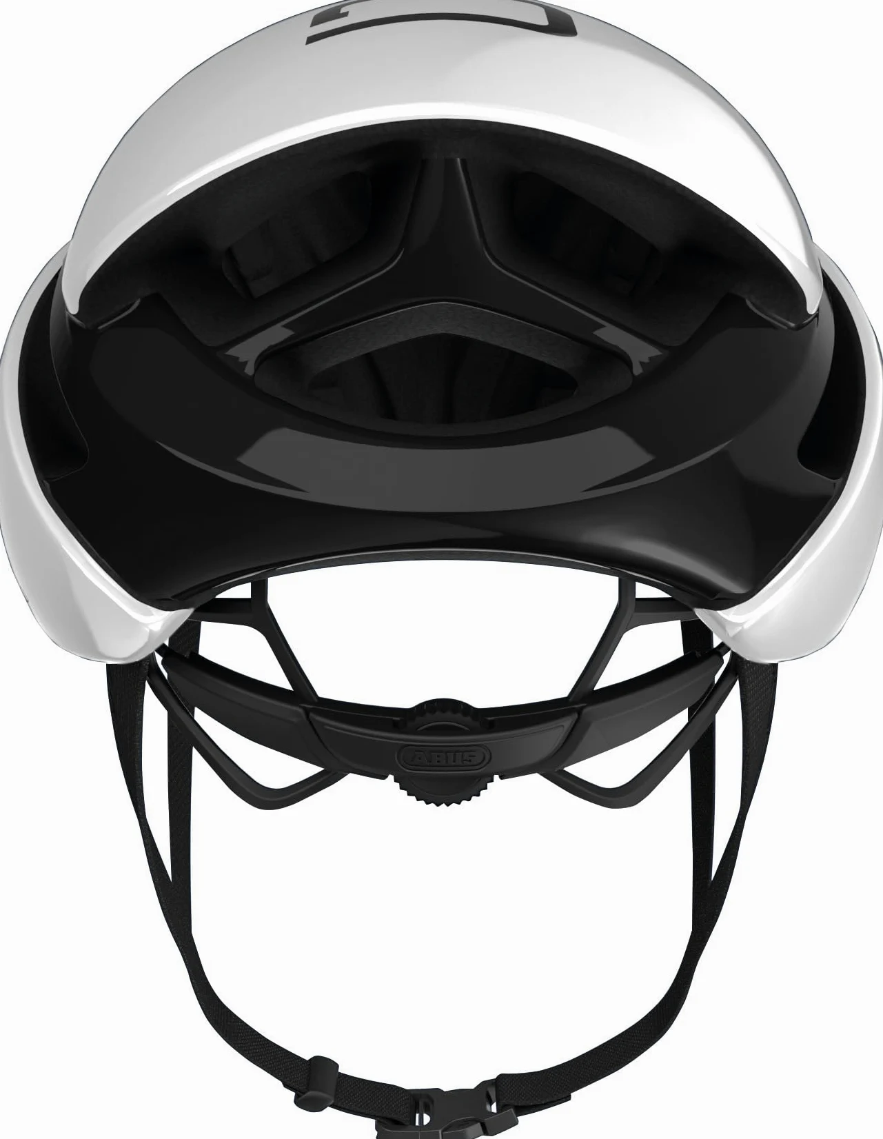 ABUS Casco de Ciclismo Gamechanger, Blanco, Talla M | Casco con correas aerodinámicas, sistema de ventilación, soporte para gafas y abertura para coleta