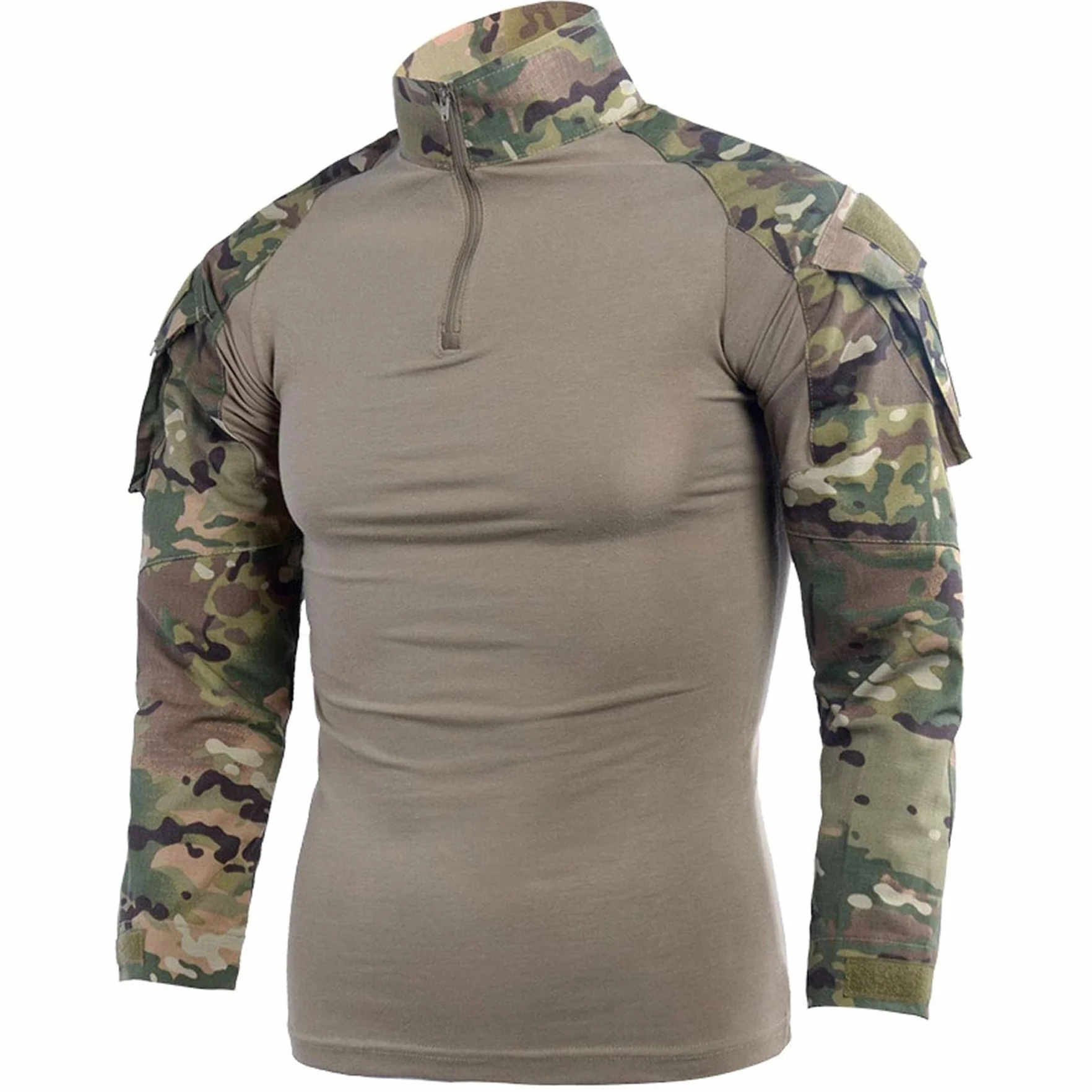 LANBAOSI Camiseta táctica de manga larga para hombre, para airsoft, caza, bosque de manga larga