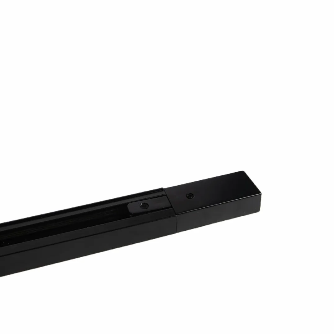 QAZQA Moderno carril monofásico 1 metro negro acero LED Max. 1 x Watt