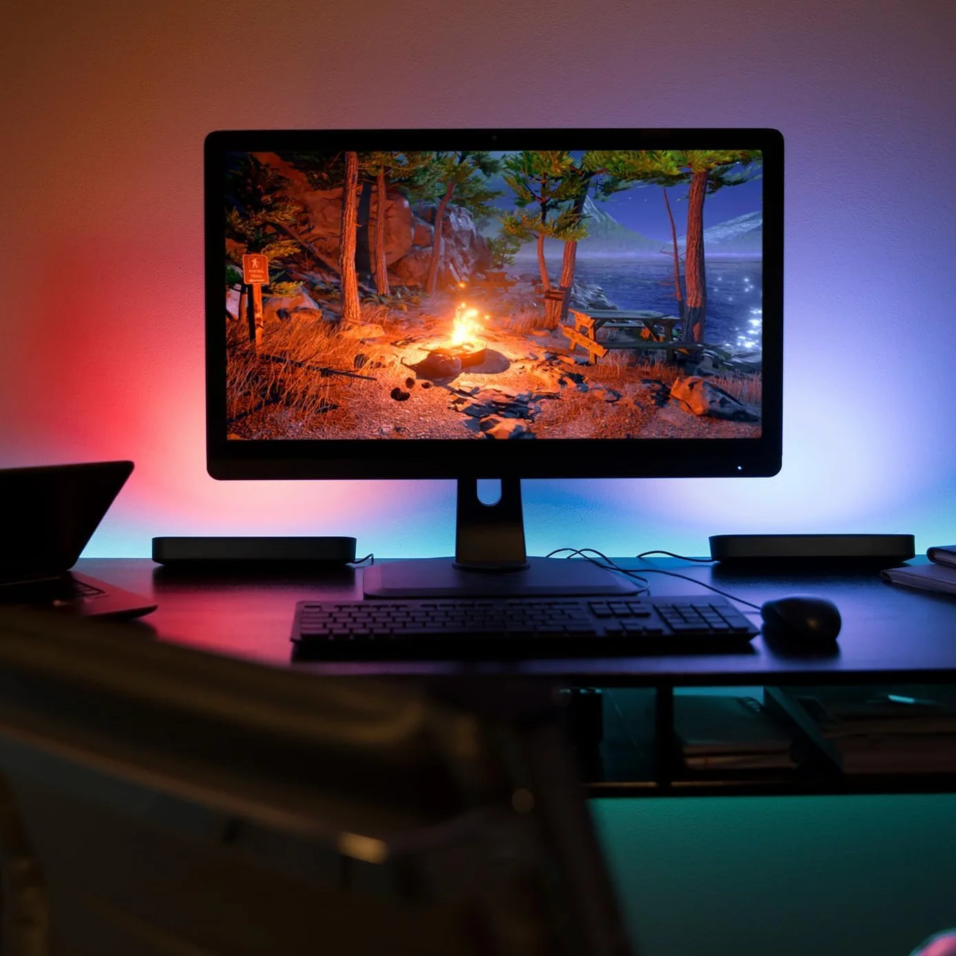 Philips Hue Play Light Bar Starter Kit, White & Color, with Hue Bridge, Compatible with Alexa, Google Assistant, Apple HomeKit, Black, 2-Pack