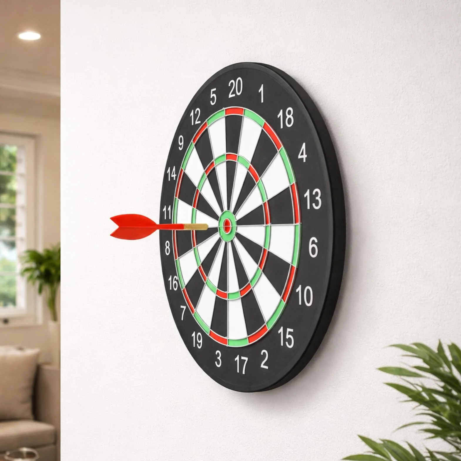 Soporte práctico para objetivos de dardos – Conjunto robusto y versátil para Dardos de varilla de acero, incluye todo el material de montaje necesario – ideal para dardos o clubes