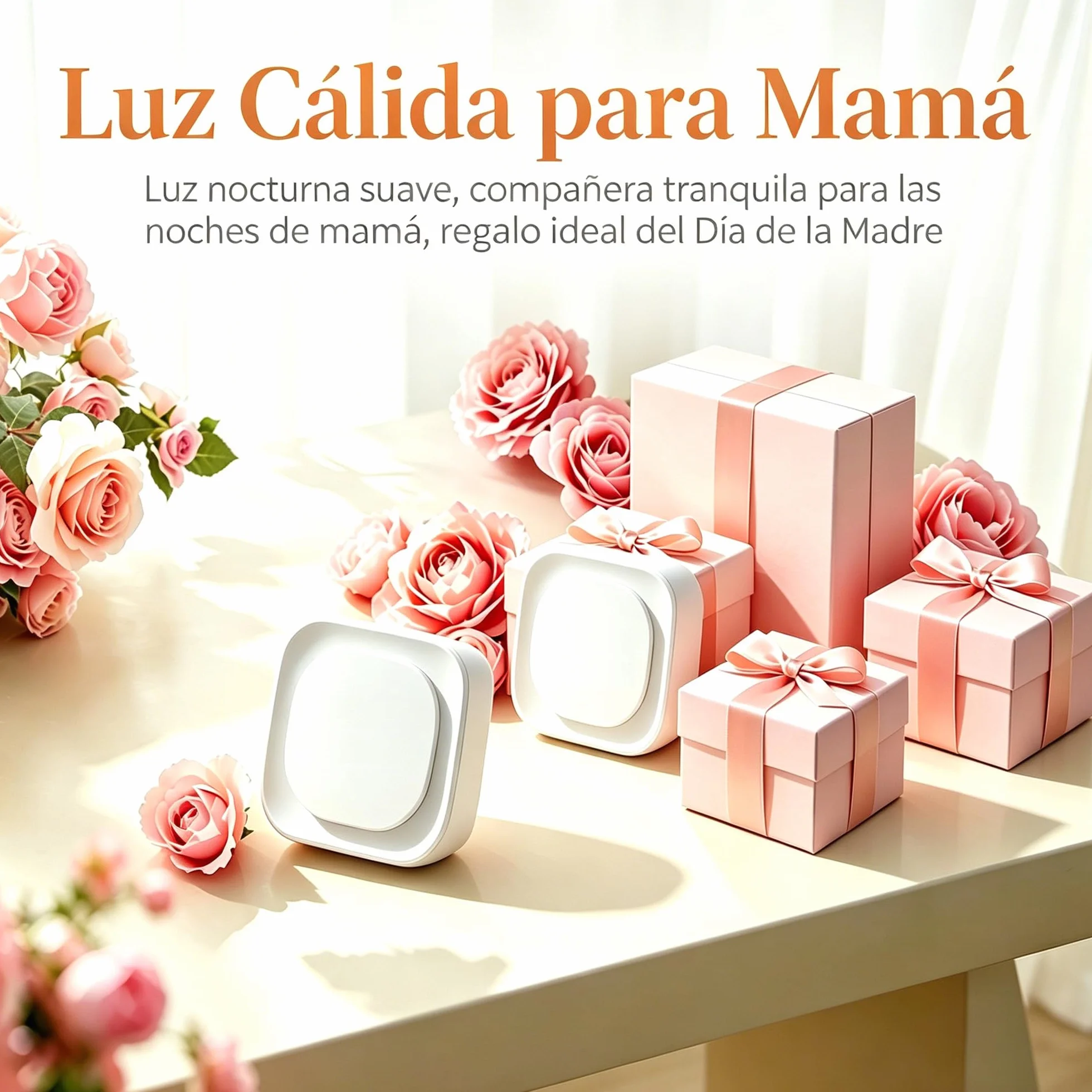 YUNLEX Luz Nocturna LED Infantil con Sensor Crepuscular 2 Piezas, Brillo 3 Niveles, Blanco Cálido