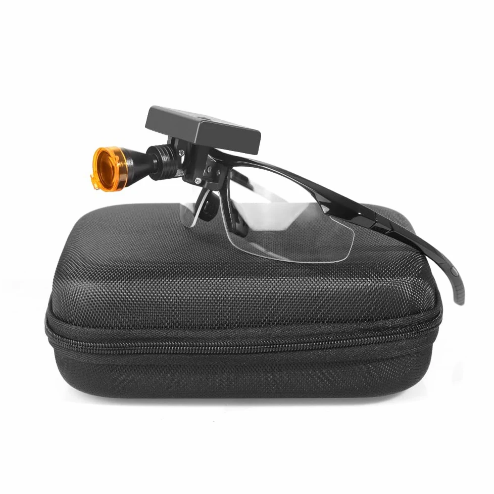 Faro delantero inalámbrico integrado de 5 W con filtro óptico para lupas binoculares