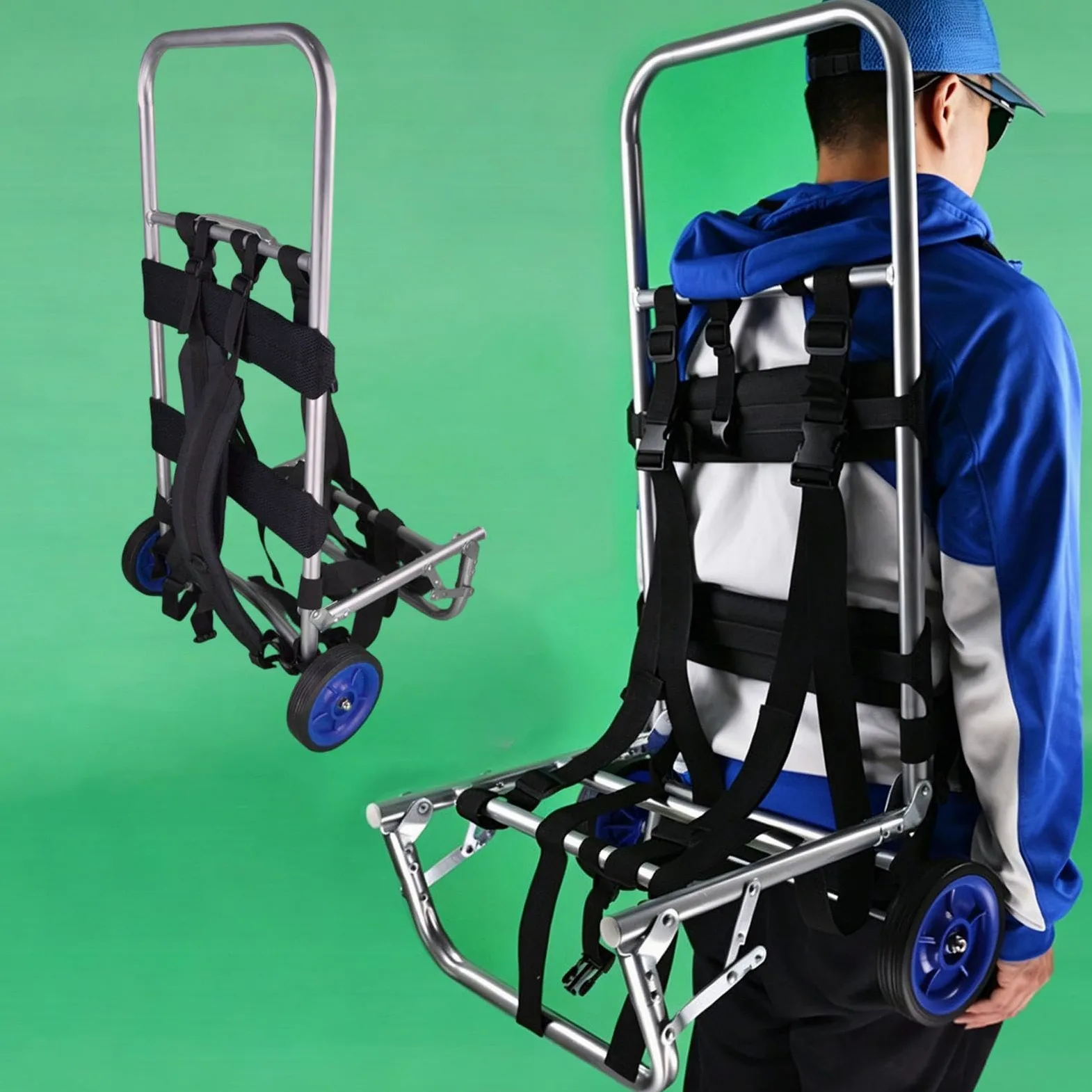 Sharplace Mochila de Gran Capacidad con Armazón de Aleación de Aluminio, Práctica, Resistente Y de Calidad, con Ruedas para Equipo Y Actividades Al Aire