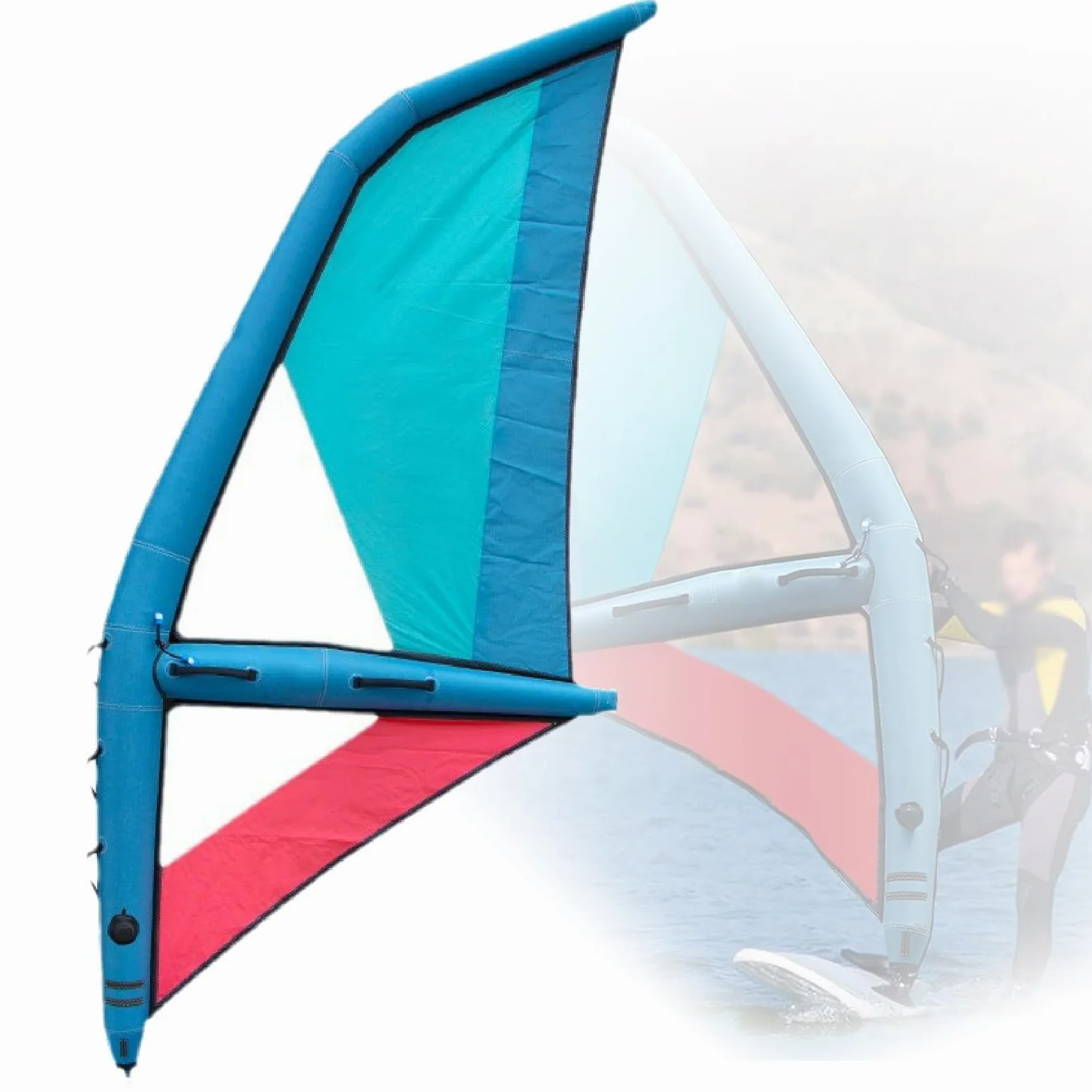 Kit de Vela Sup Hinchable con Bomba, Mochila y Base Giratoria 4.2m | Disponible En 2,2, 3,2, 4,2 O 5,2 M²; Siete Asas Facilitan El Agarre, El Levantamiento, Los Giros Y El Aprendizaje