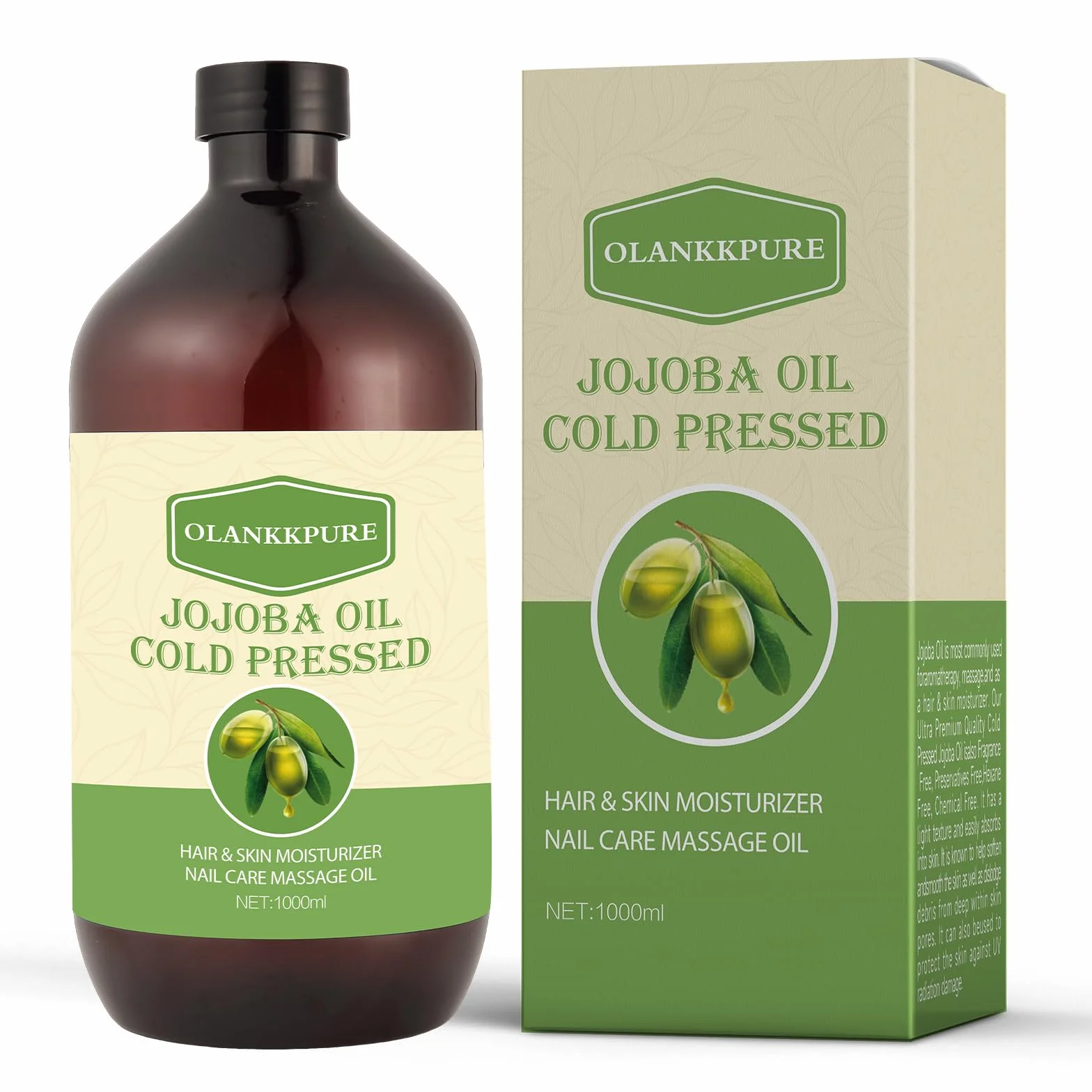 Aceite Portador de Jojoba 100% Puro Prensado en Frío 1000 ml