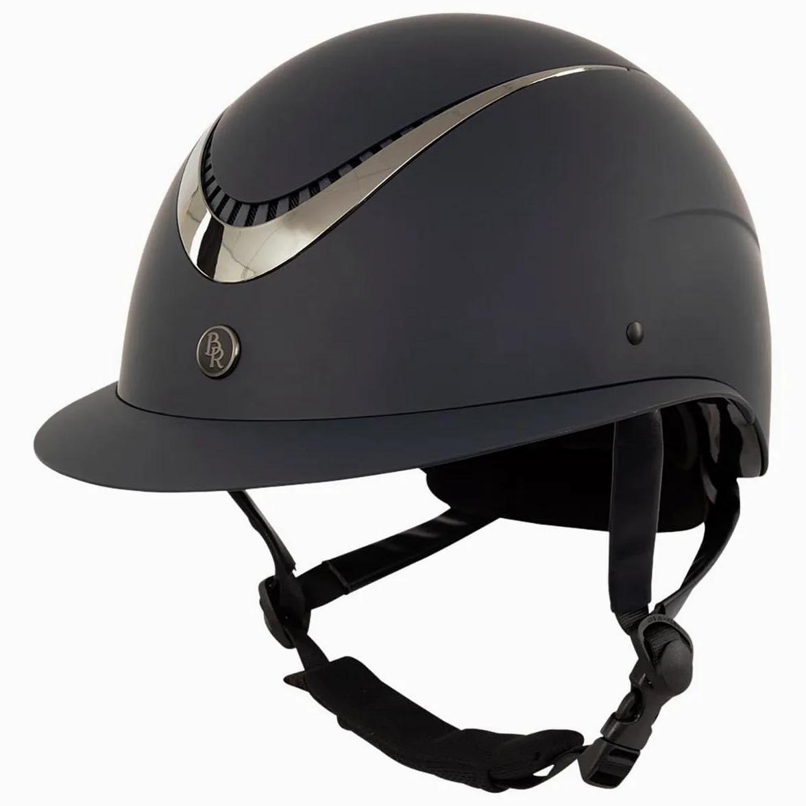 Casco de seguridad BR Theta Plus Painted Dark Blue - Gorras de montar a caballo - Tamaño: 52-54