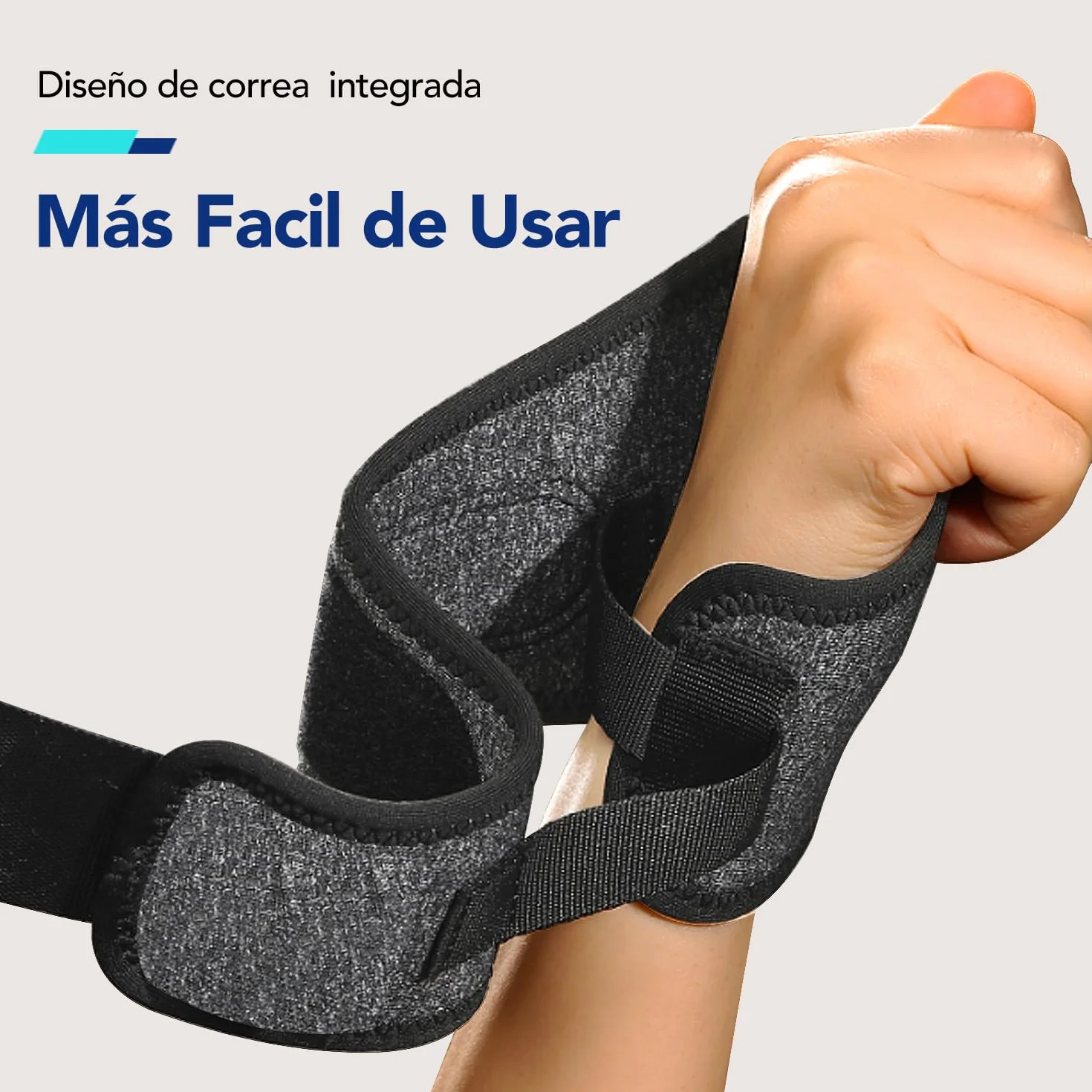 Fitomo Muñequera Tendinitis Muñeca con Apertura del Pulgar Suave para Túnel Carpiano Esguince Artritis Leve, Muñequera Metacarpiana Adjustable para Deportes Trabajos Gym Dormir (Derecha)