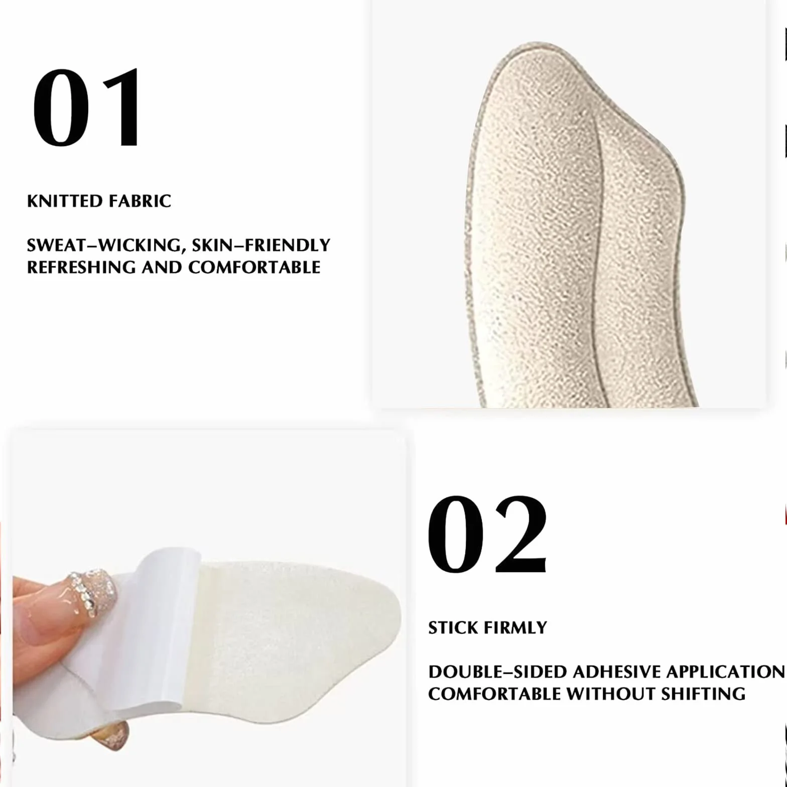 Almohadillas para el talón Autoadhesivas, Protección para el Cuidado de los Pies