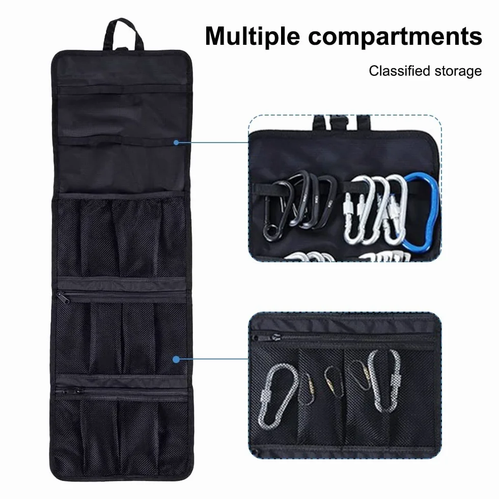 MiOYOOW Bolsa de almacenamiento para escalada,Mosquetón impermeable plegable resistente al agua bolsa de cuerda de escalada para escalada montañismo