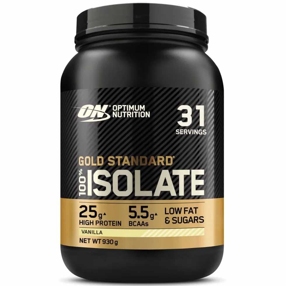 Optimum Nutrition Gold Standard 100% Whey Protein Isolate Powder, Vanilla, 930g, 31 Servings