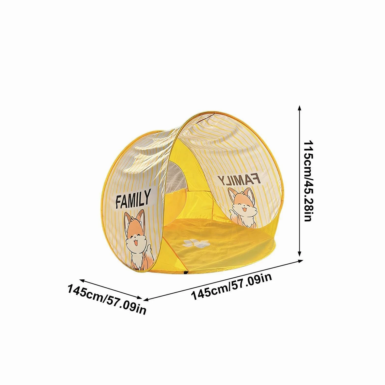 para Campamento Familiar Cortina Impermeable con Ventana de Diseño Animado | Tienda exterior para jardín Perfecta para Jardín, Excursiones, Piscina, Playa, Terraza, Exterior, Verano y