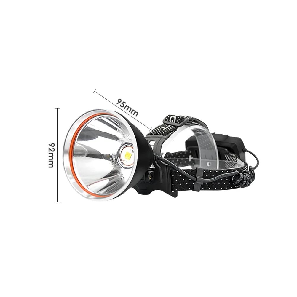 Antorcha LED Recargable, Ligera Linterna Linterna Linterna Lámpara de xenón Linterna recargable deslumbrante montada en la cabeza Pesca nocturna Linterna frontal de minero LED al aire libre Linternas