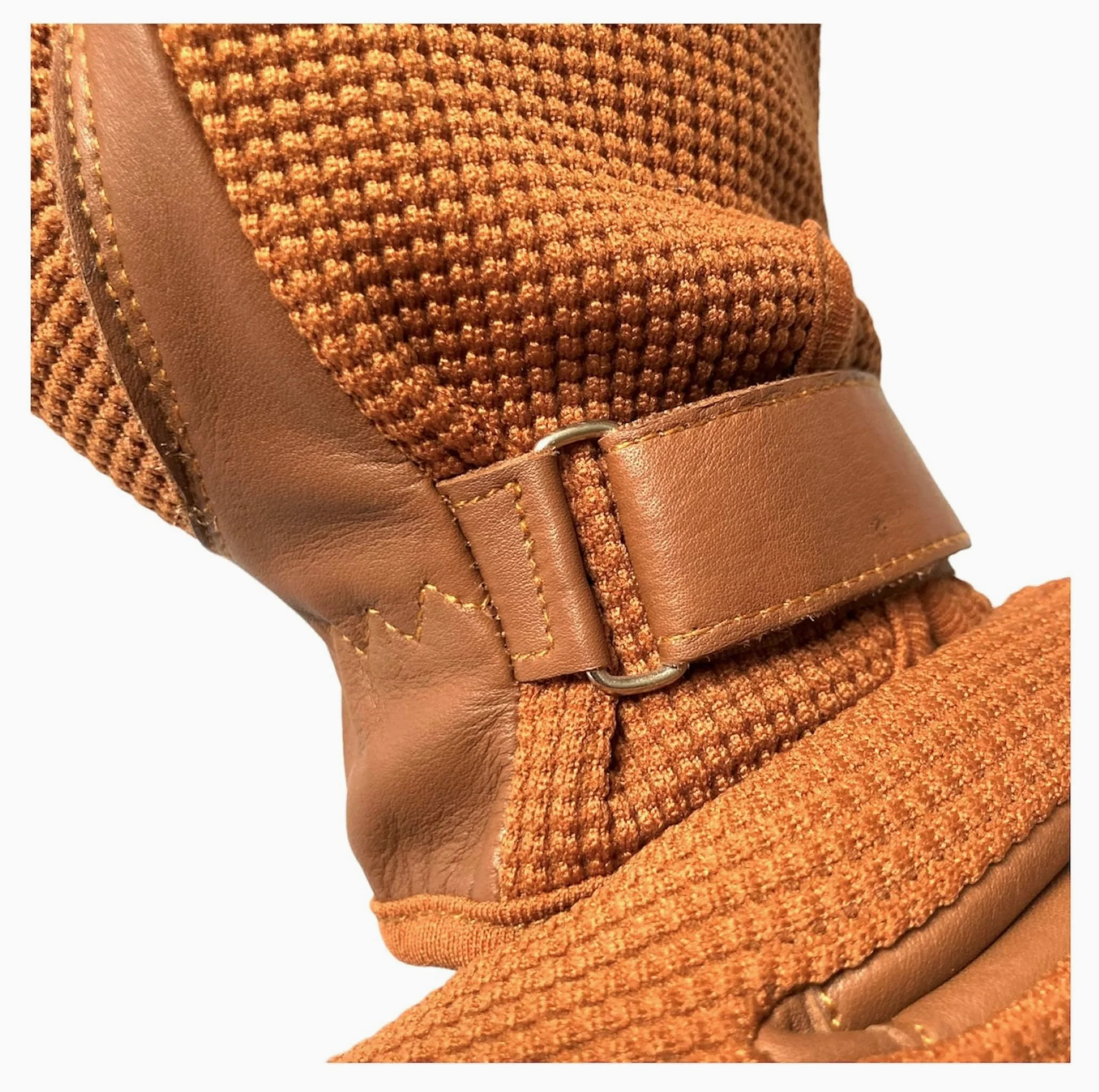 Guantes de equitación para mujer de cuero ecuestre y algodón de calidad premium en color marrón oscuro (mediano)