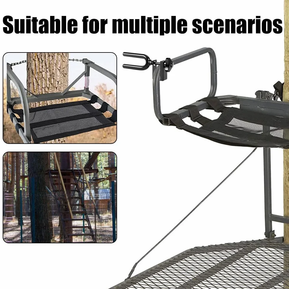 MiOYOOW Treestand - Soporte ajustable para arco, soporte ajustable para arco, soporte de arco de caza para cumbre, soporte de escalada, caza, accesorios de tiro con arco