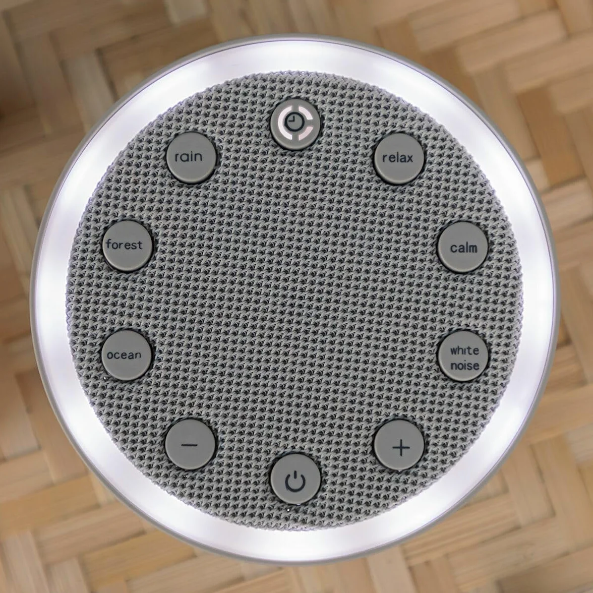 InnovaGoods® Máquina de Relajación con Luz y Sonido, 2 Modos Iluminación, 6 Sonidos, Apagado Automático