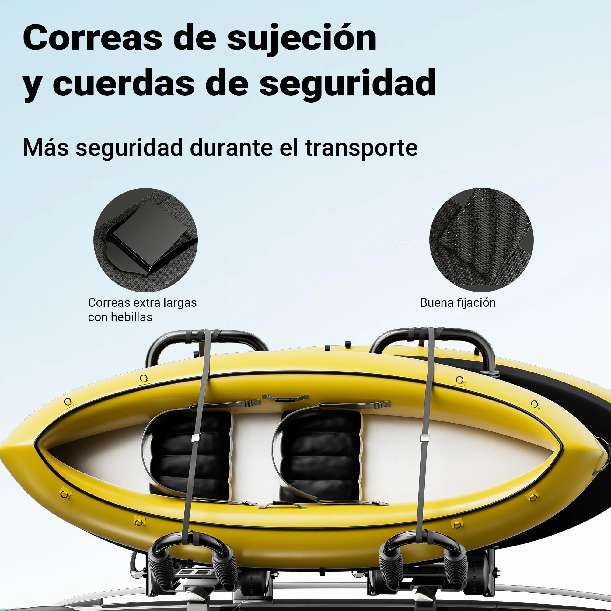 WilTec Soportes Techo para Kayaks Lanchas Canoas Portakayaks con Espuma