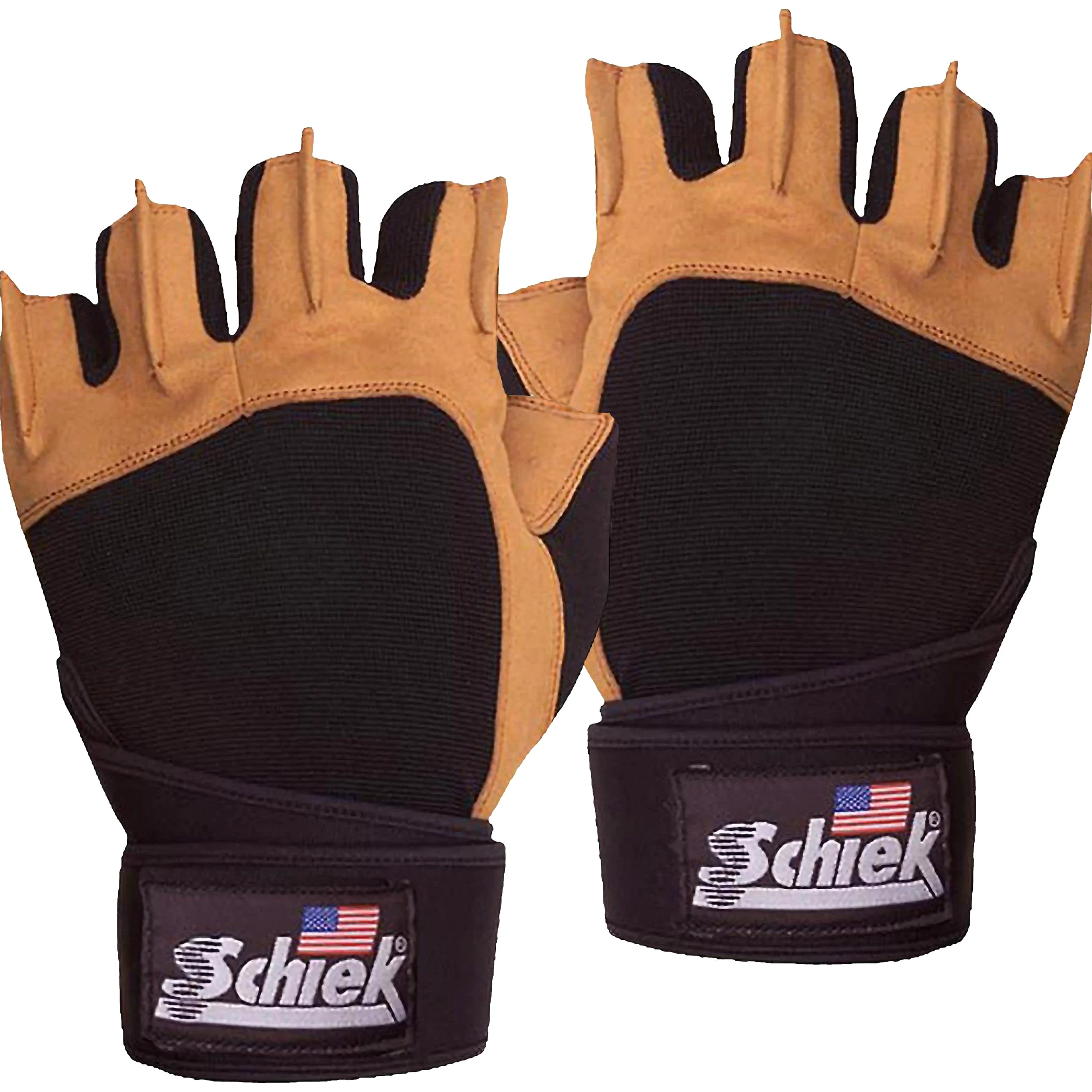 Schiek - Guantes de cuero con muñequera Power Series - 425 - XL ExtraGrande
