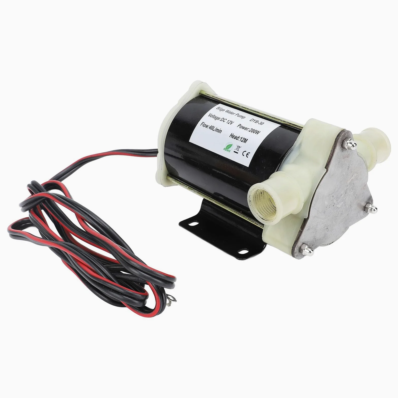 Naroote Bomba de Transferencia de Agua de 12V, Bombas de Agua de 12 V Self Priming Bilge 200w 12M Cabeza 40L/min Transferencia de Flexible de Circulación de para Salada de Dulce para Salada
