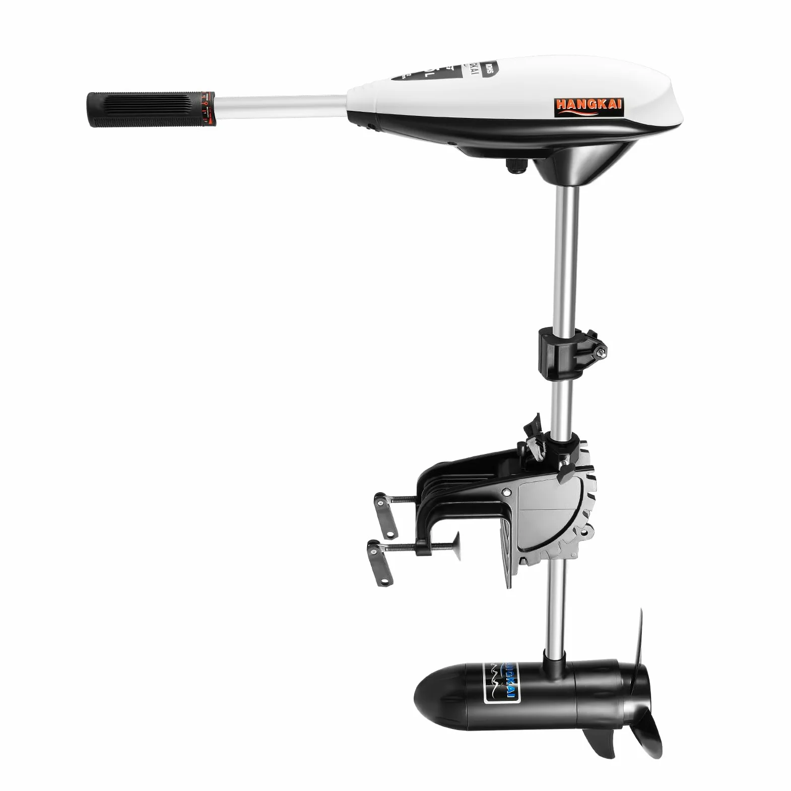Motor eléctrico para botes, bote neumático con motor, motor fuera de borda para bote de pesca, bote de ocio, kayak, acero inoxidable negro para botes de agua salada