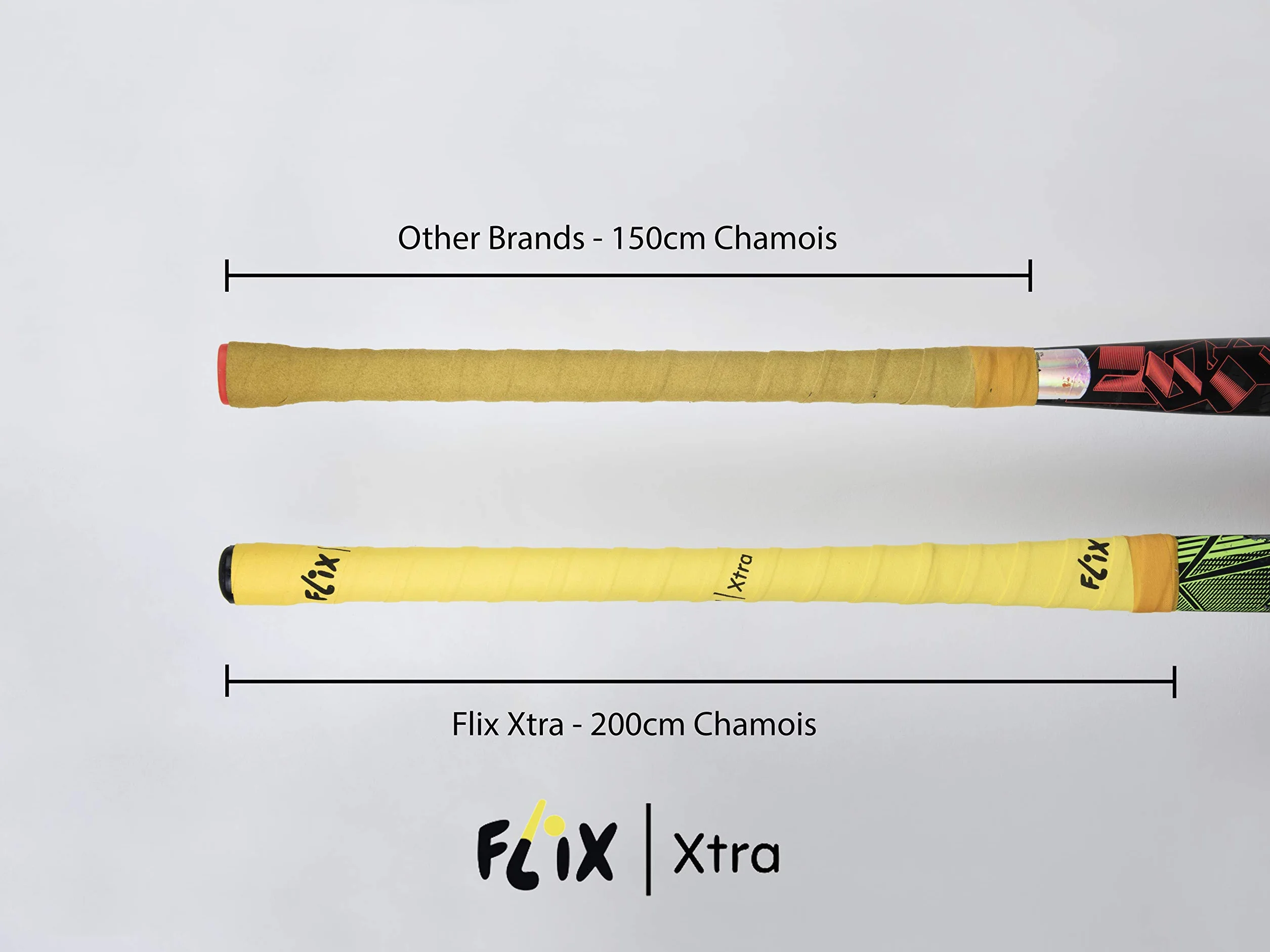 Hockey Grip | Flix Xtra 2 metros de gamuza – Original Amarillo | Extra Largo Premium Chamois
