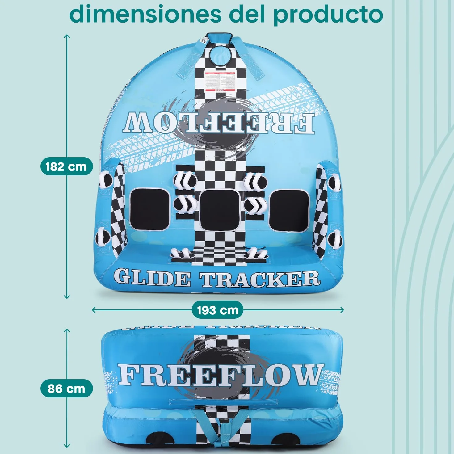 SereneLife Jobe Flotador Arrastre Inflable Deportes Acuaticos Donut Hinchable