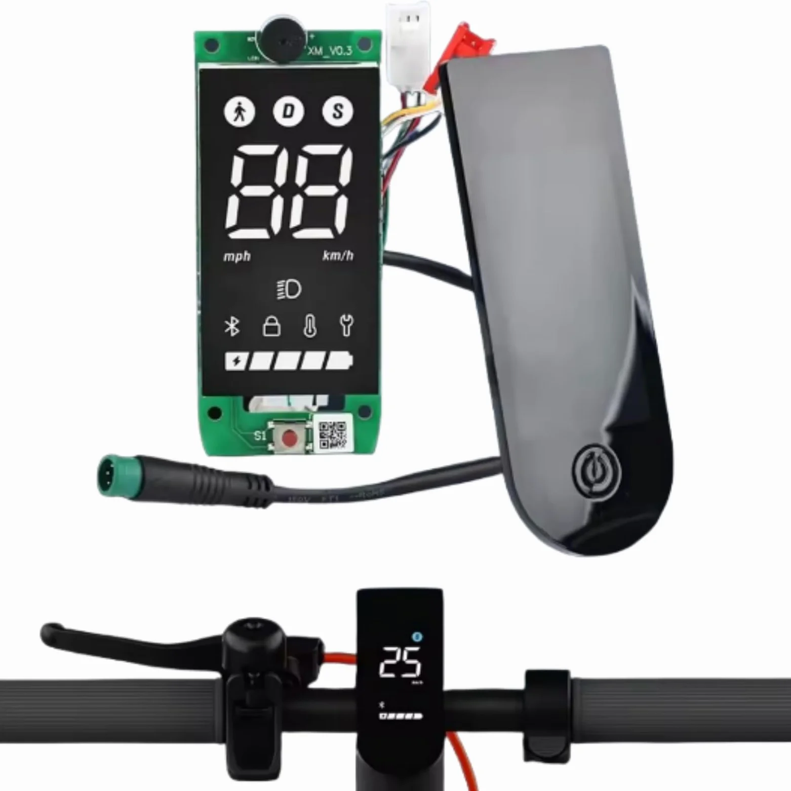 Scooters eléctricos para Xiaomi 4 Lite 2nd Scooters eléctricos, tablero de circuito y cubierta de panel de visualización