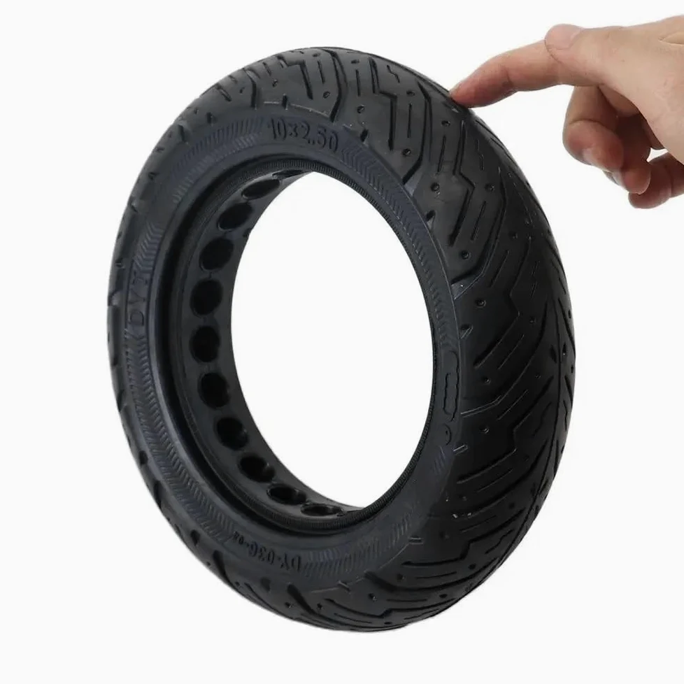 Neumático para Patinete eléctrico Neumático Macizo de 10 Pulgadas 10x2,5 10x2,50 Neumático Macizo no neumático para Patinete eléctrico Piezas para Ruedas eléctricas de Coche de Equilibrio Rueda para
