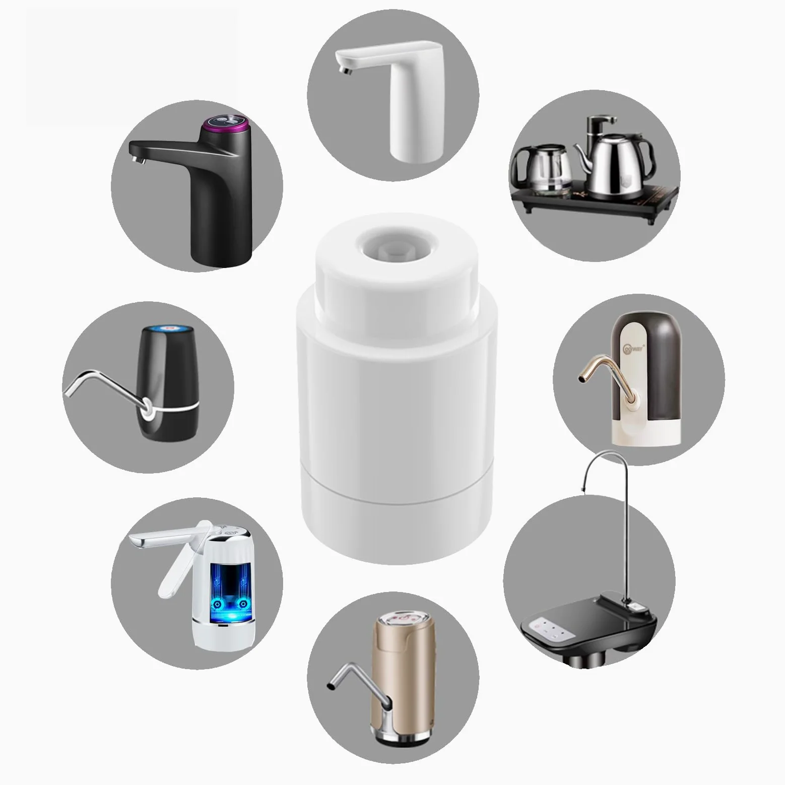 CoolWAY Filtro de botella de agua eléctrica de 5 galones, filtro para exteriores, dispensador de agua eléctrico portátil para senderismo, camping, viajes, caza, pesca, equipos, salidas familiares