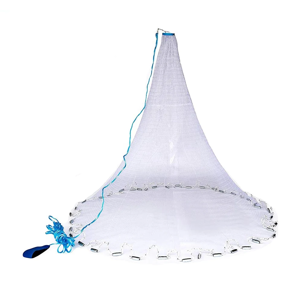 Lawaia Red de Pesca DiáMetro2.4-7.2m, Pesca con Redes de Agua Salada Monofilamento de Nailon, Radio Rede de fundición de Agua Dulce, Red de Cebo, Red de Aterrizaje, Red de Lanzamiento