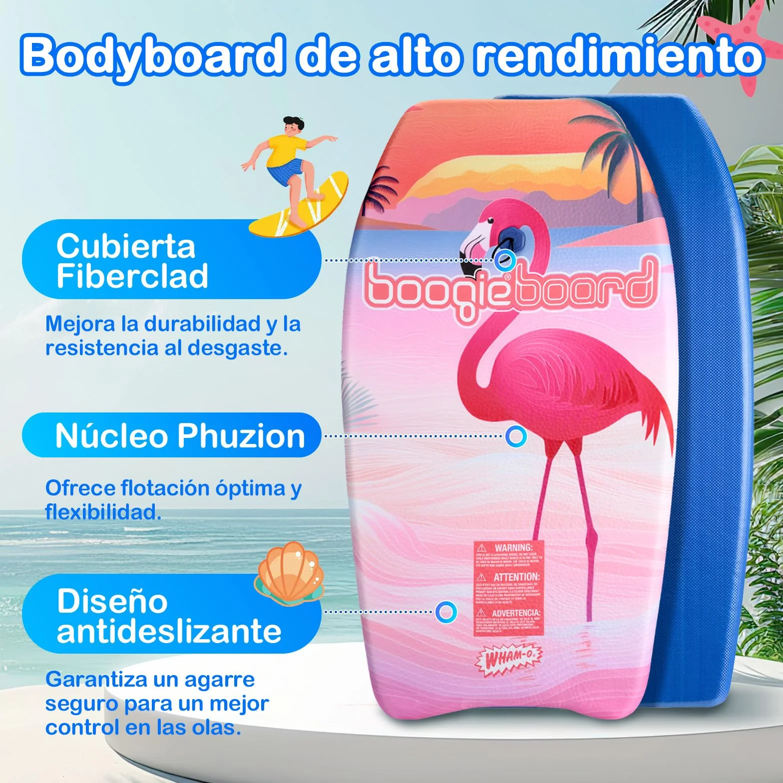 Wham-O Bodyboard 94 x 46 x 10 cm Tabla de natación para Piscina y Playa 2 Unidades