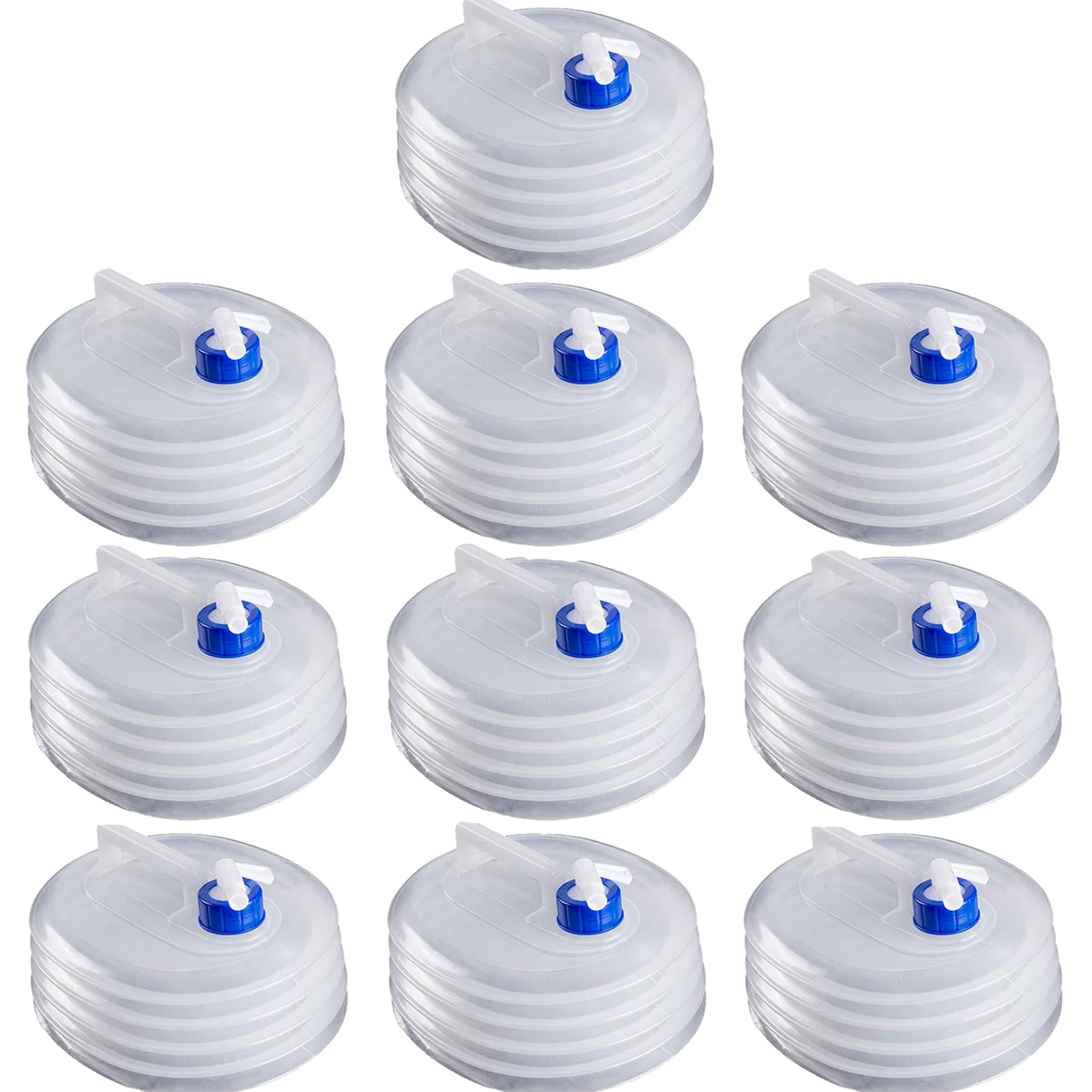 Contenedor de agua plegable, 3L/5L/8L/10L/15L, contenedores de agua para camping sin BPA con grifo, transportador de agua para camping, cubo de agua portátil y plegable para uso al aire libre, picnic