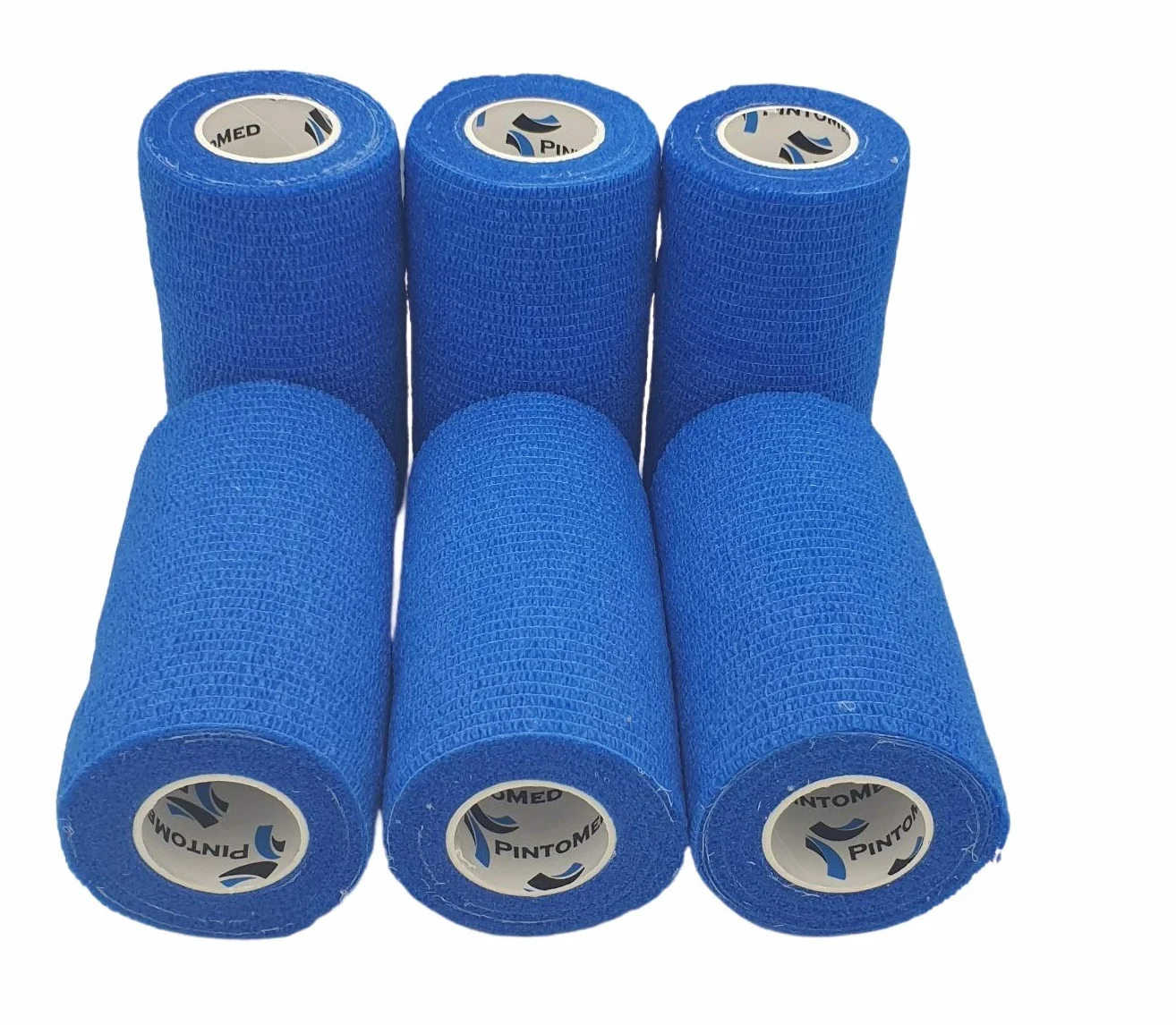 PintoMed Venda Cohesiva 6 Rollos 10 cm x 4,5 m Estirado Vendaje Autoadhesiva Elástica
