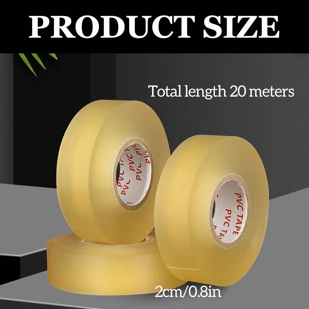 1 Rollo Cintas Transparentes para Hockey Cinta Multiusos, 20m Rollo de Espinilleras, Rollo de Cinta para Equipo Deportivo Regalos Deportivos para Hockey